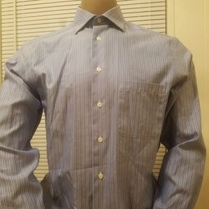 PRONTO'UOMO Herrinbone stripes, Poplin Long Sleeve